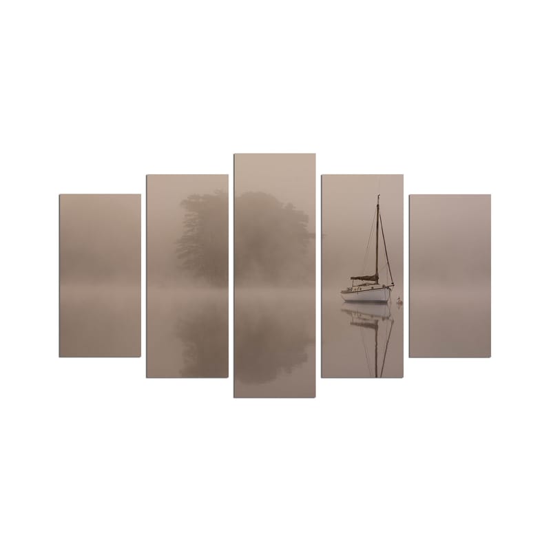 Dekorativ MDF-målning 5-Delar 20x60 cm - Flerfärgad - Inredning - Tavlor & konst - Canvastavlor