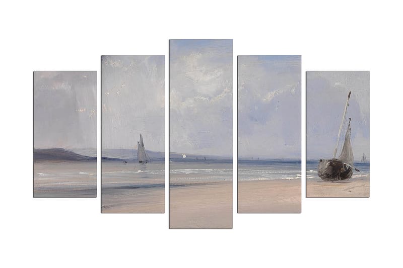Dekorativ MDF-målning 5-Delar 20x60 cm - Flerfärgad - Inredning - Tavlor & konst - Canvastavlor