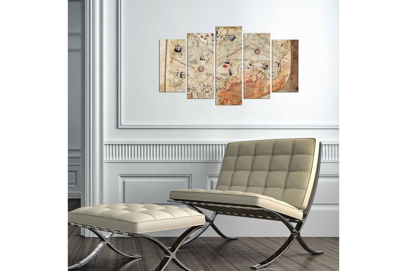 Dekorativ MDF-målning 5-Delar 20x60 cm - Flerfärgad - Inredning - Tavlor & konst - Canvastavlor
