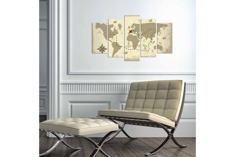 Dekorativ MDF-målning 5-Delar 20x60 cm - Flerfärgad - Inredning - Tavlor & konst - Canvastavlor