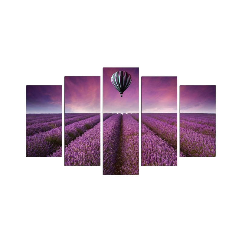 Dekorativ MDF-målning 5-Delar 20x60 cm - Flerfärgad - Inredning - Tavlor & konst - Canvastavlor