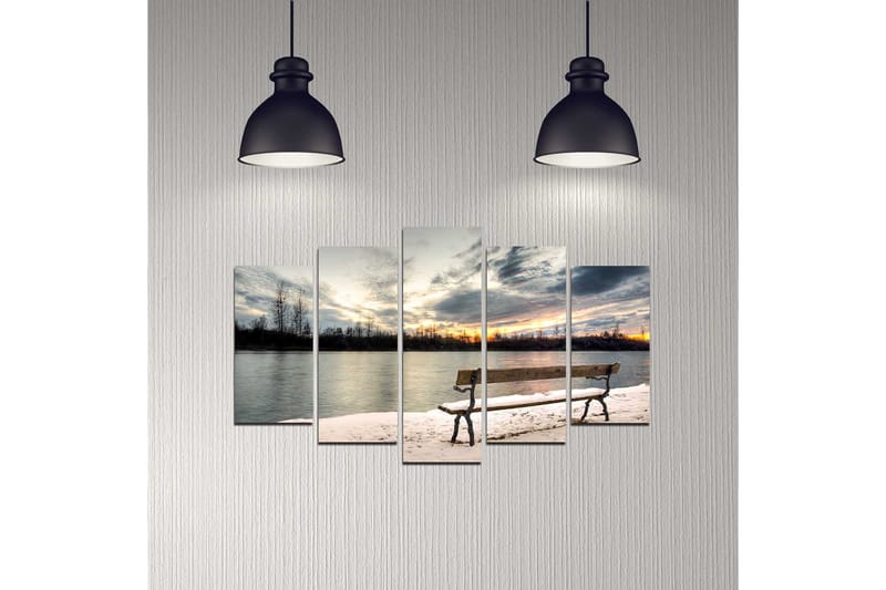 Dekorativ MDF-målning 5-Delar 20x60 cm - Flerfärgad - Inredning - Tavlor & konst - Canvastavlor