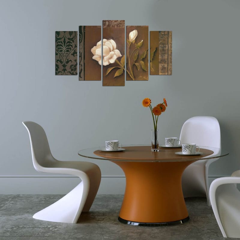 Dekorativ MDF-målning 5-Delar 20x60 cm - Flerfärgad - Inredning - Tavlor & konst - Canvastavlor