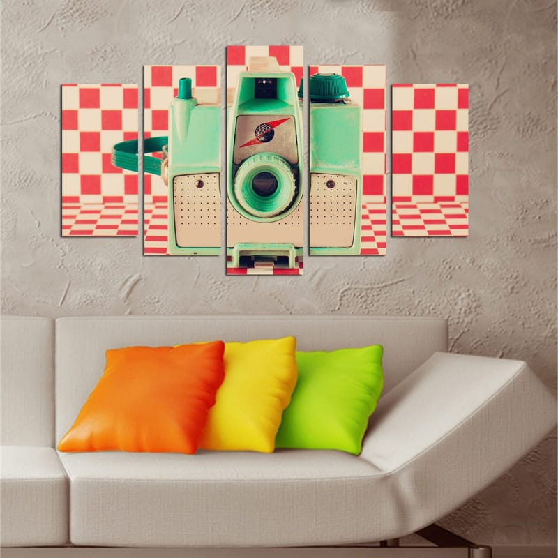 Dekorativ MDF-målning 5-Delar 20x60 cm - Flerfärgad - Inredning - Tavlor & konst - Canvastavlor