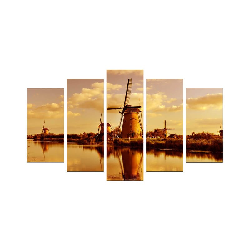 Dekorativ MDF-målning 5-Delar 20x60 cm, Flerfärgad