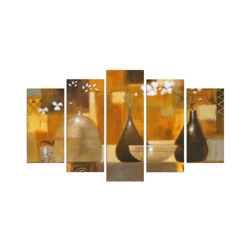 Dekorativ MDF-målning 5-Delar 20x60 cm, Flerfärgad