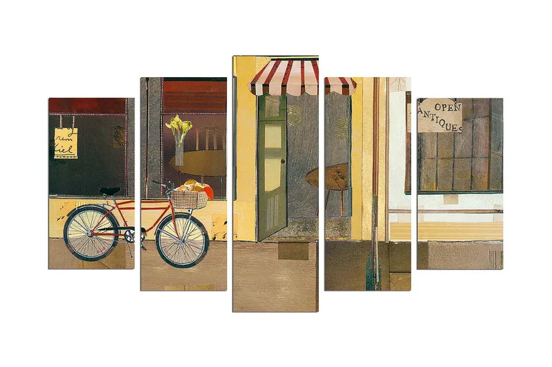 Dekorativ MDF-målning 5-Delar 20x60 cm, Flerfärgad