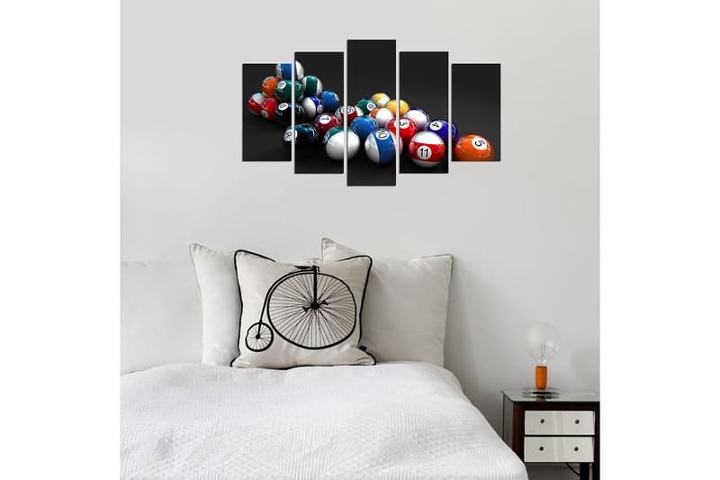 Dekorativ MDF-målning 5-Delar 20x60 cm - Flerfärgad - Inredning - Tavlor & konst - Canvastavlor