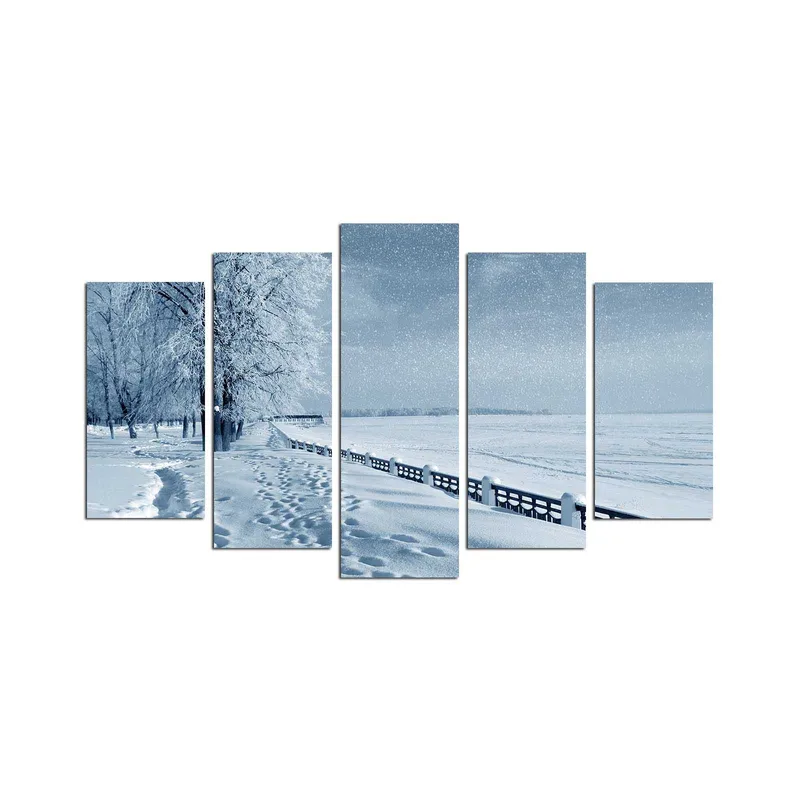 Dekorativ MDF-målning 5-Delar 20x60 cm - Flerfärgad - Inredning - Tavlor & konst - Canvastavlor