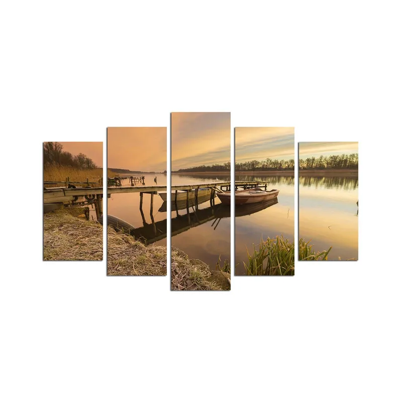 Dekorativ MDF-målning 5-Delar 20x60 cm, Flerfärgad