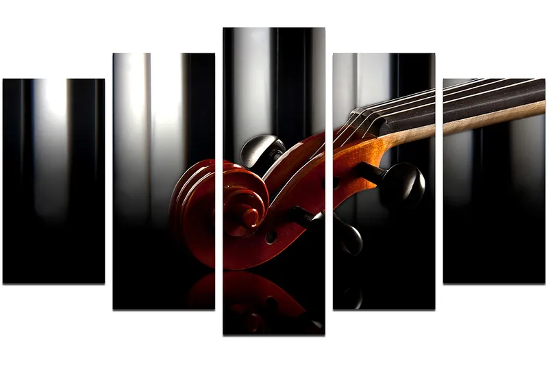 Dekorativ MDF-målning 5-Delar 20x60 cm - Flerfärgad - Inredning - Tavlor & konst - Canvastavlor