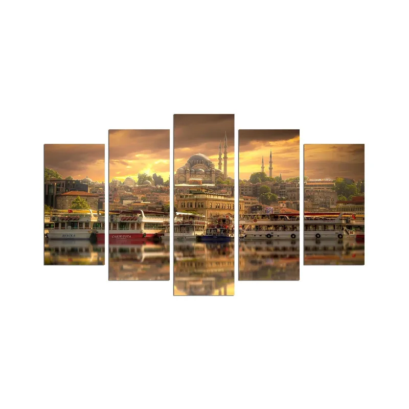 Dekorativ MDF-målning 5-Delar 20x60 cm, Flerfärgad