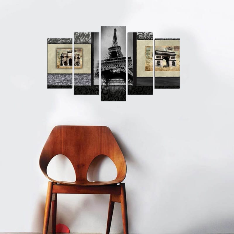 Dekorativ MDF-målning 5-Delar 20x60 cm - Flerfärgad - Inredning - Tavlor & konst - Canvastavlor