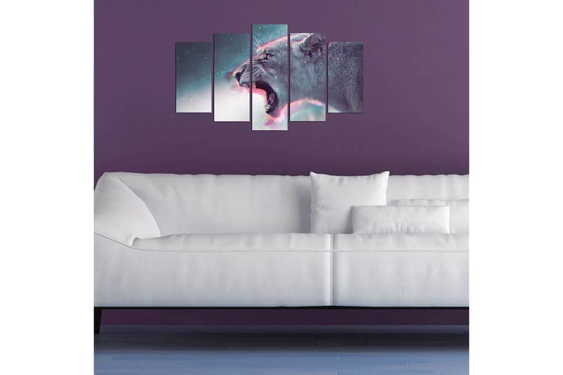 Dekorativ MDF-målning 5-Delar 20x60 cm - Flerfärgad - Inredning - Tavlor & konst - Canvastavlor