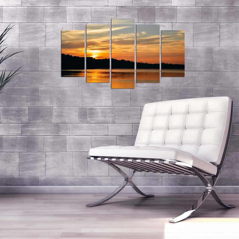 Dekorativ MDF-målning 5-Delar 20x60 cm - Flerfärgad - Inredning - Tavlor & konst - Canvastavlor