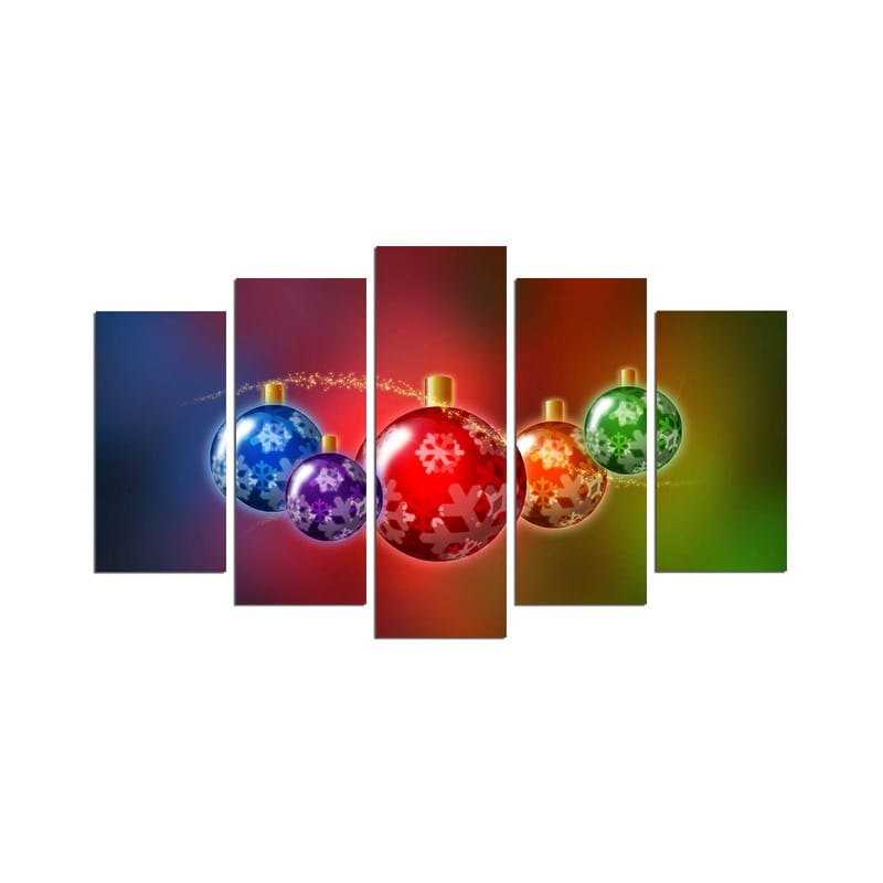 Dekorativ MDF-målning 5-Delar 20x60 cm, Flerfärgad