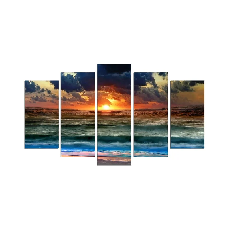 Dekorativ MDF-målning 5-Delar 20x60 cm, Flerfärgad