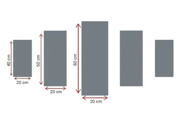 Dekorativ MDF-målning 5-Delar 20x60 cm - Flerfärgad - Inredning - Tavlor & konst - Canvastavlor