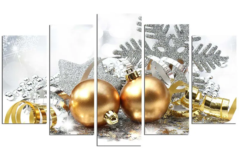 Dekorativ MDF-målning 5-Delar 20x60 cm - Flerfärgad - Inredning - Tavlor & konst - Canvastavlor