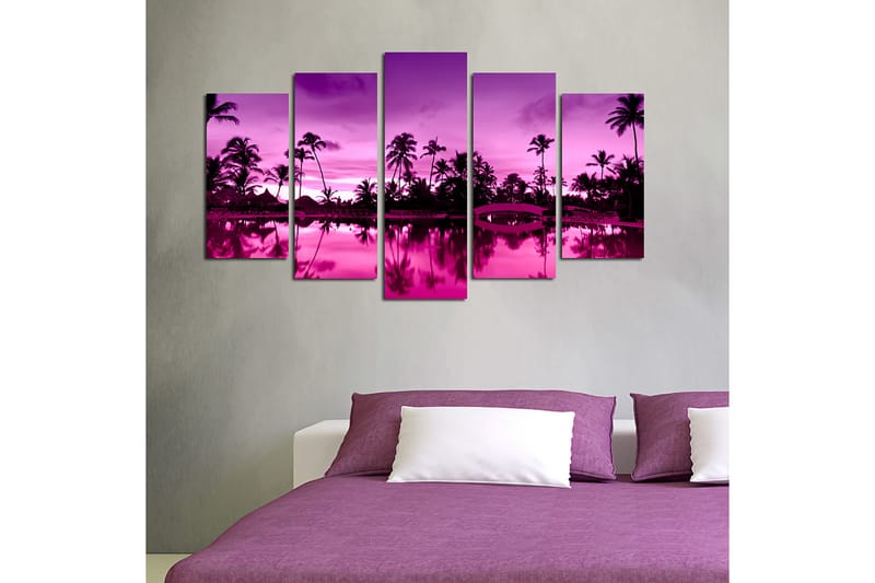 Dekorativ MDF-målning 5-Delar 20x60 cm - Flerfärgad - Inredning - Tavlor & konst - Canvastavlor