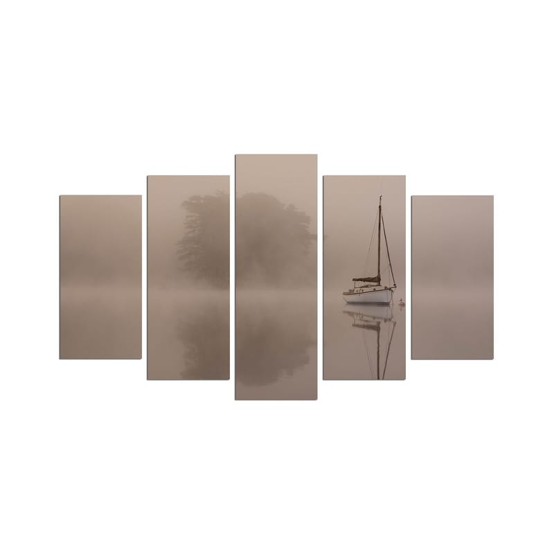 Dekorativ MDF-målning 5-Delar 20x60 cm, Flerfärgad