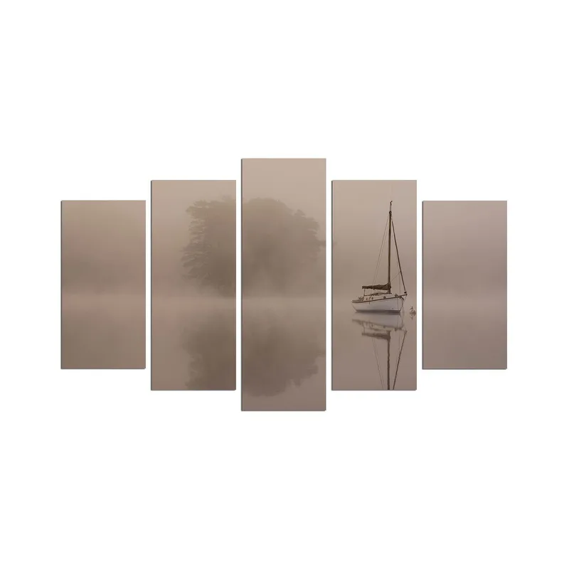 Dekorativ MDF-målning 5-Delar 20x60 cm, Flerfärgad