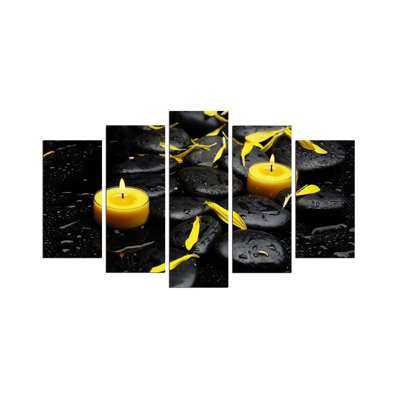 Dekorativ MDF-målning 5-Delar 20x60 cm, Flerfärgad