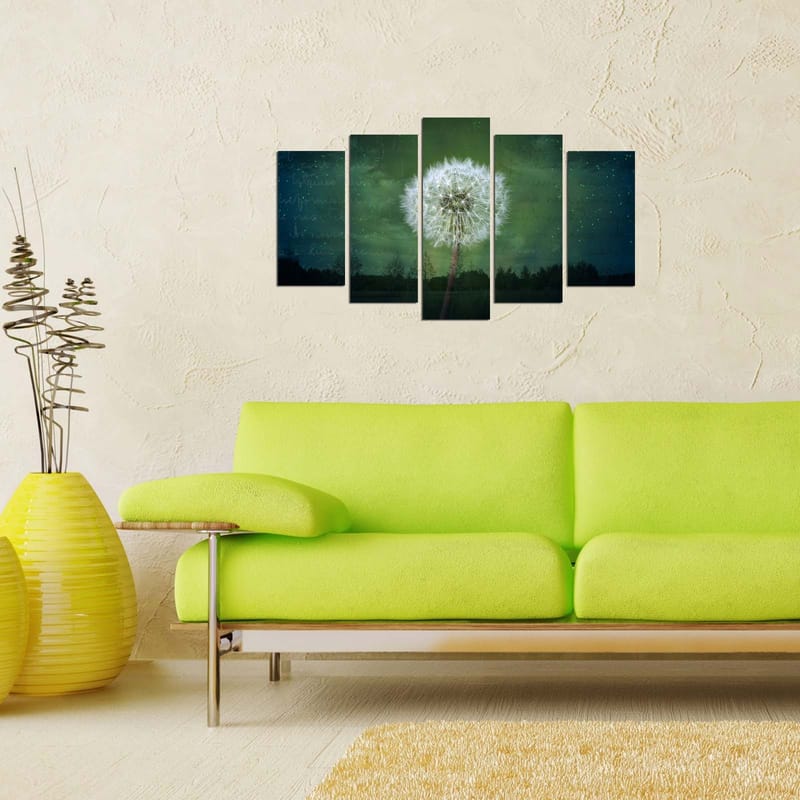 Dekorativ MDF-målning 5-Delar 20x60 cm - Flerfärgad - Inredning - Tavlor & konst - Canvastavlor