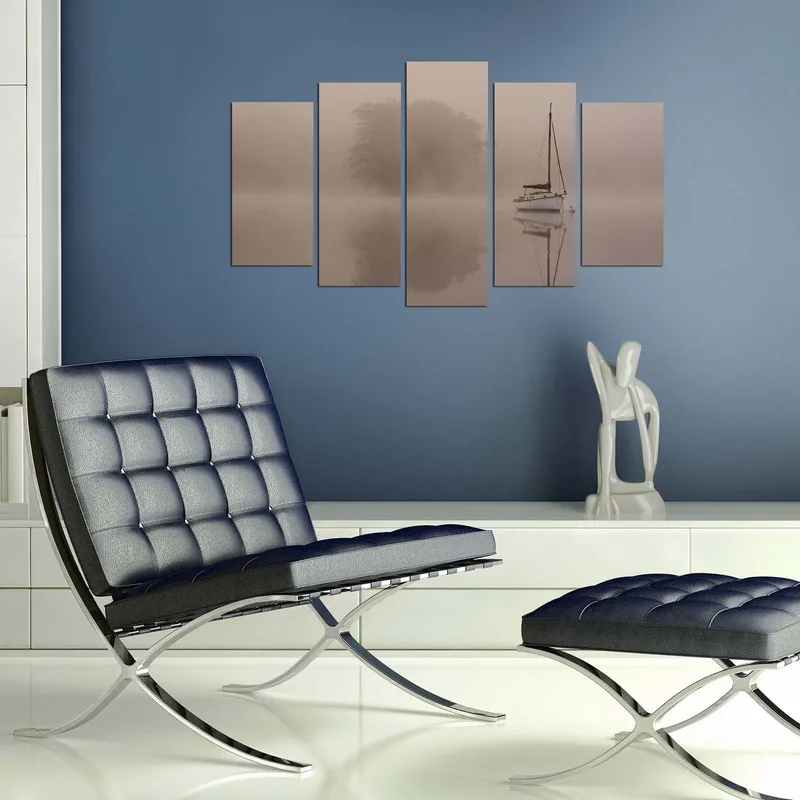 Dekorativ MDF-målning 5-Delar 20x60 cm - Flerfärgad - Inredning - Tavlor & konst - Canvastavlor