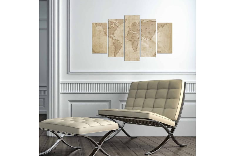 Dekorativ MDF-målning 5-Delar 20x60 cm - Flerfärgad - Inredning - Tavlor & konst - Canvastavlor