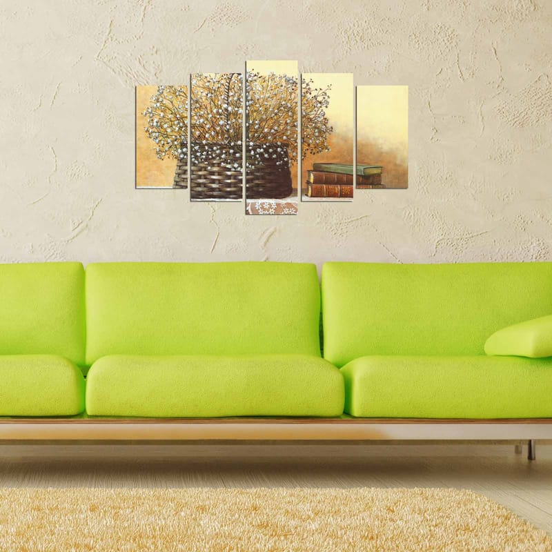 Dekorativ MDF-målning 5-Delar 20x60 cm - Flerfärgad - Inredning - Tavlor & konst - Canvastavlor