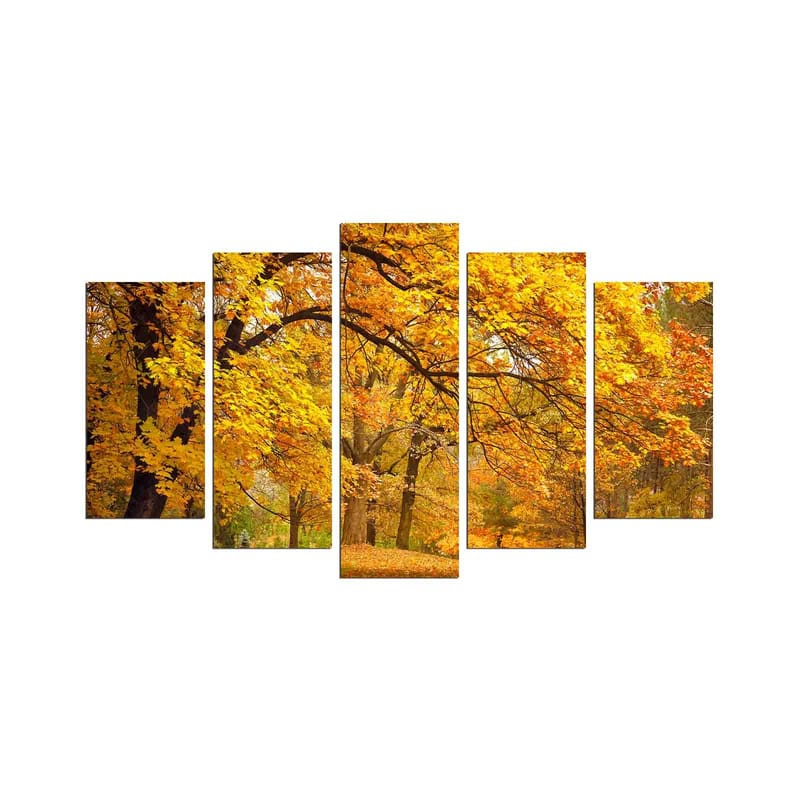 Dekorativ MDF-målning 5-Delar 20x60 cm, Flerfärgad