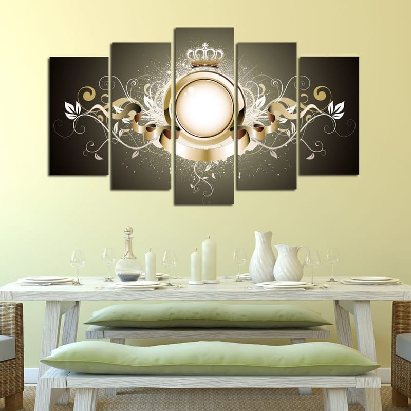 Dekorativ MDF-målning 5-Delar 20x60 cm - Flerfärgad - Inredning - Tavlor & konst - Canvastavlor