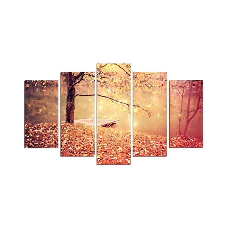 Dekorativ MDF-målning 5-Delar 20x60 cm, Flerfärgad