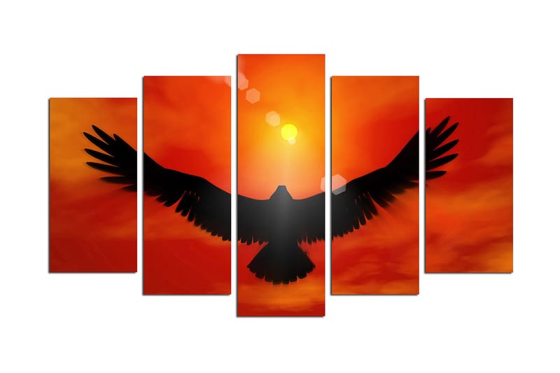 Dekorativ MDF-målning 5-Delar 20x60 cm, Flerfärgad