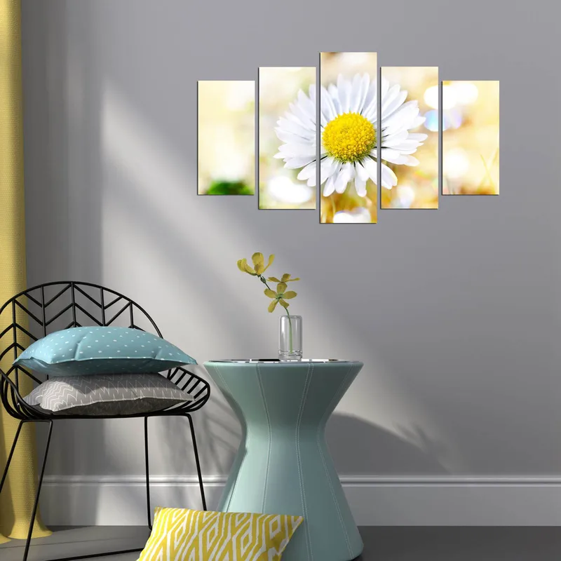 Dekorativ MDF-målning 5-Delar 20x60 cm - Flerfärgad - Inredning - Tavlor & konst - Canvastavlor