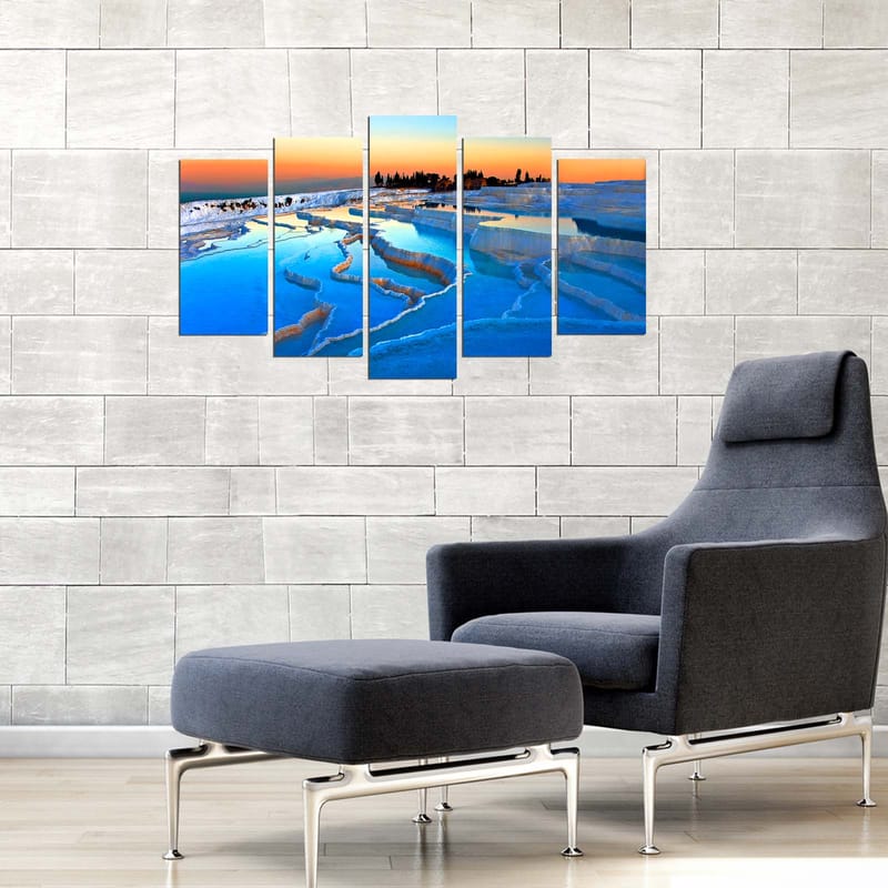 Dekorativ MDF-målning 5-Delar 20x60 cm - Flerfärgad - Inredning - Tavlor & konst - Canvastavlor