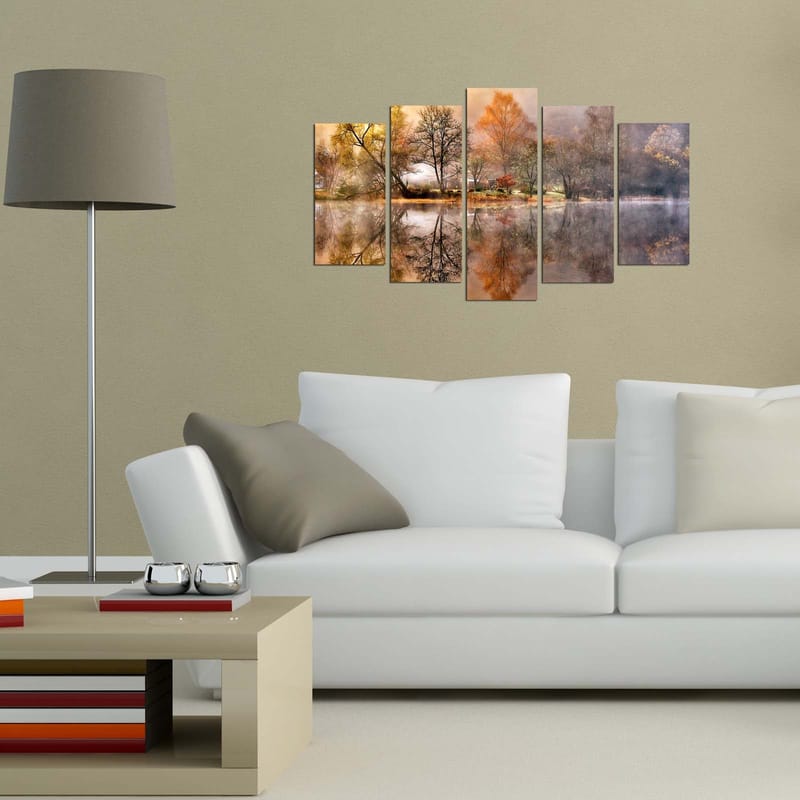 Dekorativ MDF-målning 5-Delar 20x60 cm - Flerfärgad - Inredning - Tavlor & konst - Canvastavlor