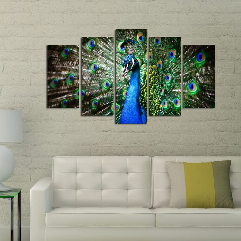 Dekorativ MDF-målning 5-Delar 20x60 cm - Flerfärgad - Inredning - Tavlor & konst - Canvastavlor