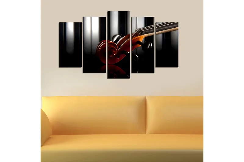 Dekorativ MDF-målning 5-Delar 20x60 cm, Flerfärgad