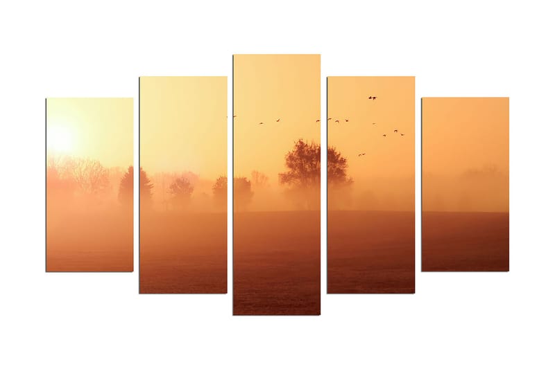 Dekorativ MDF-målning 5-Delar 20x60 cm, Flerfärgad