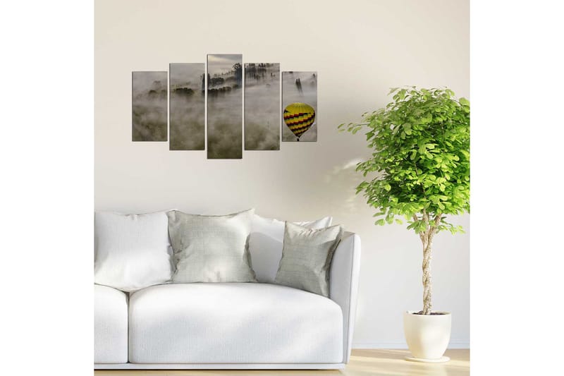 Dekorativ MDF-målning 5-Delar 20x60 cm - Flerfärgad - Inredning - Tavlor & konst - Canvastavlor