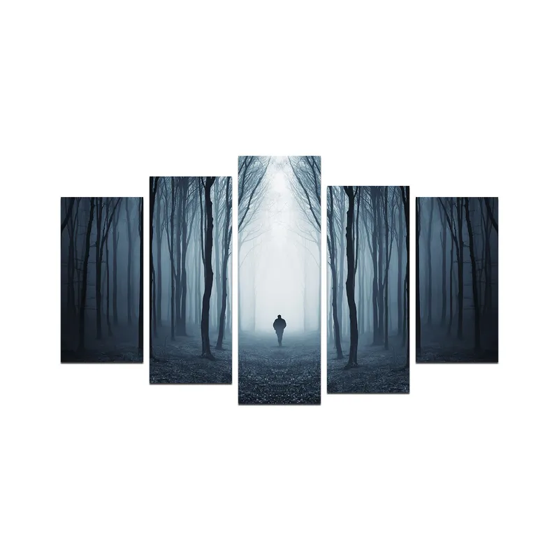 Dekorativ MDF-målning 5-Delar 20x60 cm, Flerfärgad