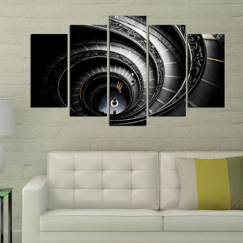 Dekorativ MDF-målning 5-Delar 20x60 cm - Flerfärgad - Inredning - Tavlor & konst - Canvastavlor