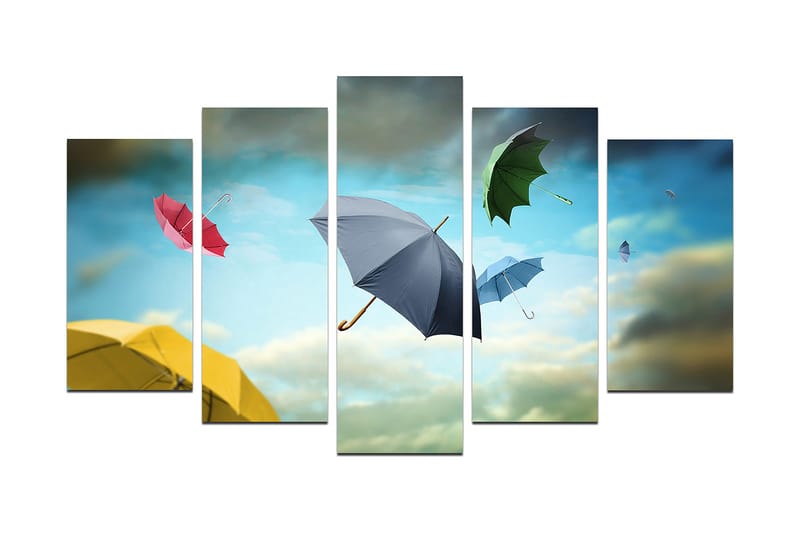 Dekorativ MDF-målning 5-Delar 20x60 cm, Flerfärgad