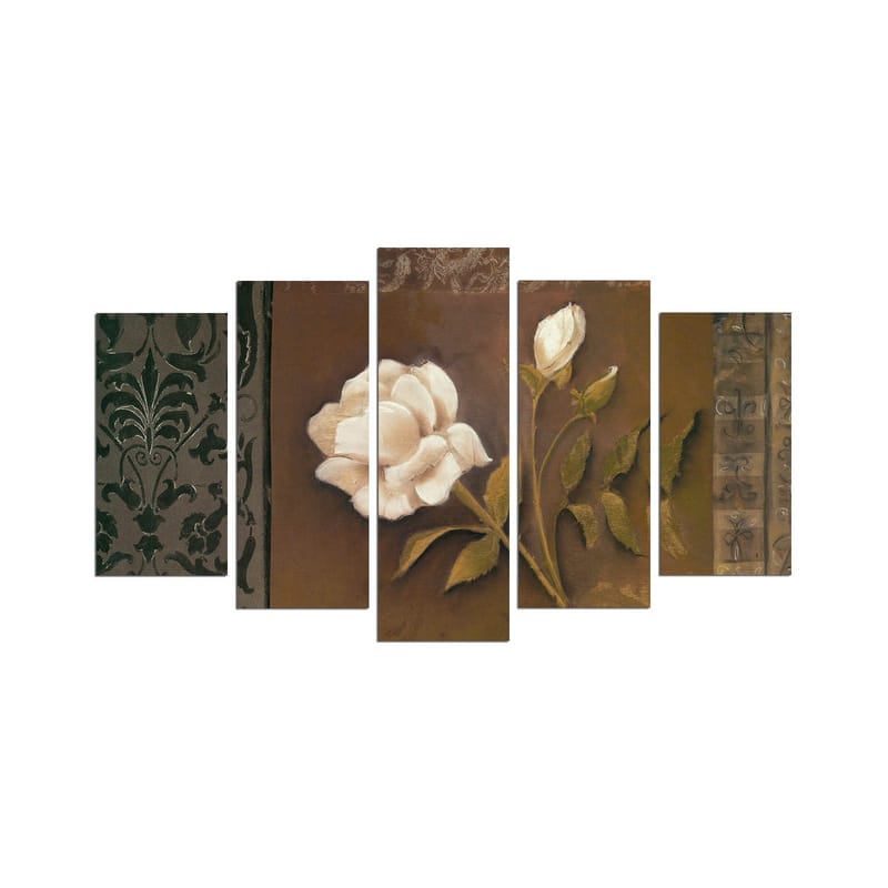 Dekorativ MDF-målning 5-Delar 20x60 cm, Flerfärgad