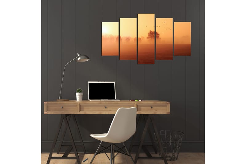 Dekorativ MDF-målning 5-Delar 20x60 cm - Flerfärgad - Inredning - Tavlor & konst - Canvastavlor