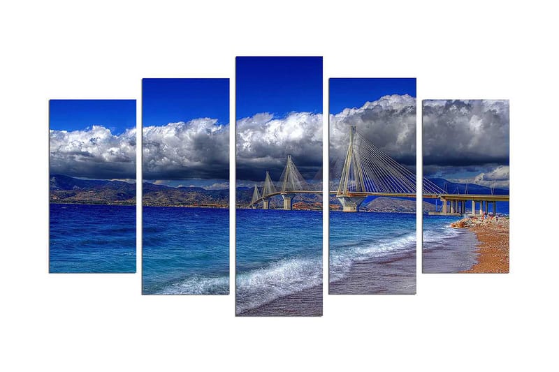 Dekorativ MDF-målning 5-Delar 20x60 cm, Flerfärgad