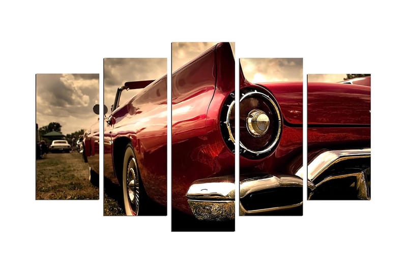 Dekorativ MDF-målning 5-Delar 20x60 cm, Flerfärgad