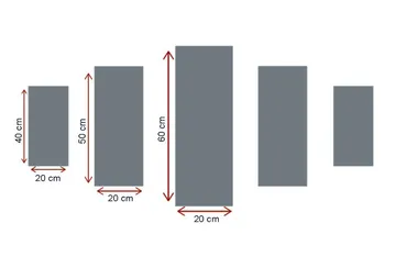 Dekorativ MDF-målning 5-Delar 20x60 cm - Flerfärgad - Inredning - Tavlor & konst - Canvastavlor